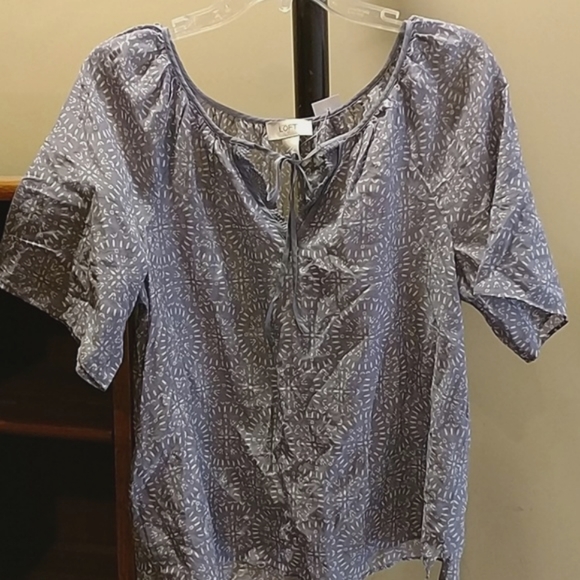 LOFT Ann Taylor semi sheer pullover blouse top - Picture 5 of 7